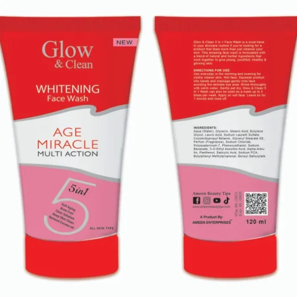 Glow And Clean Whitening Age Miracle Multi Action Face Wash